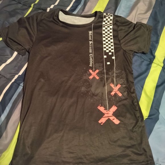 Silent Scream Checker's & X's T Shirt S - Picture 1 of 5